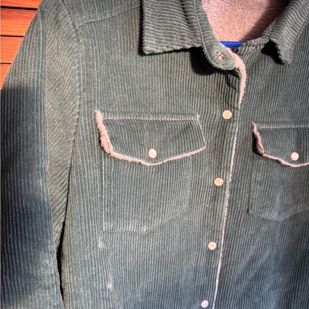 Bluivy Green Corduroy Utility Jacket - Picture 3 of 5